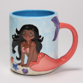 Ceramic Bisque Mermaid Mug Ceramic Bisque Mermaid Mug